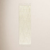 Camille Geometric Hand-Knotted Wool Area Rug in Cream