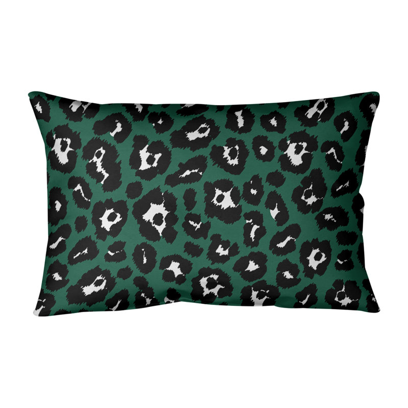 Housse de coussin rectangulaire Big football New York, Vert foncé, Polyester filé