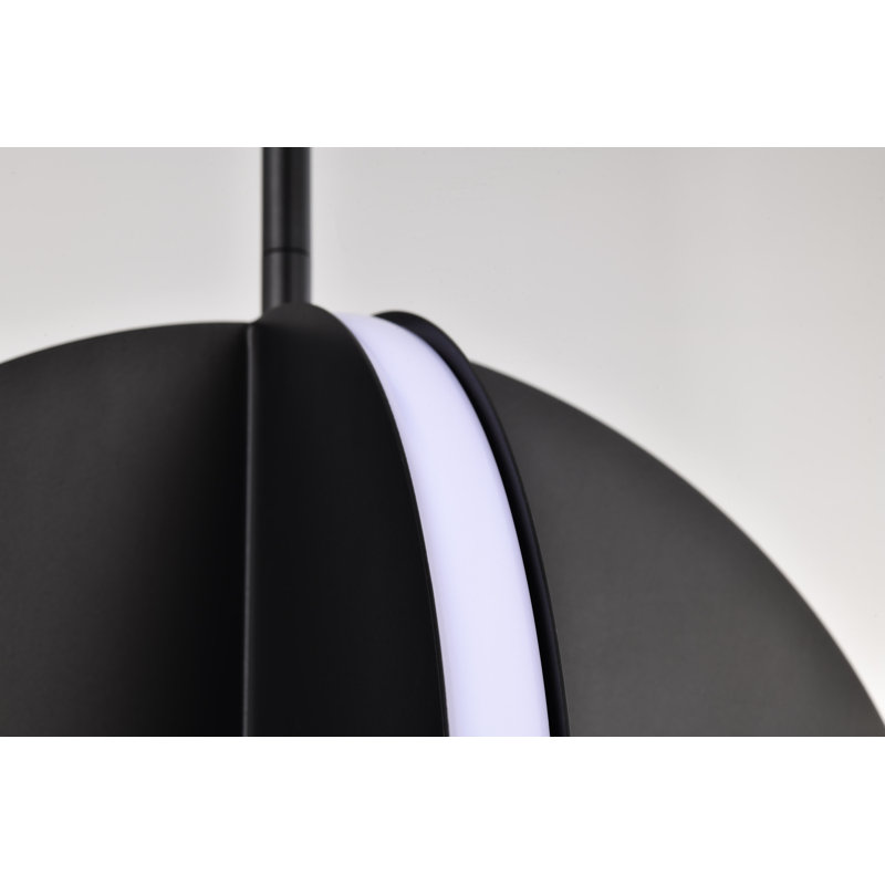 Naveena - 13 Inch LED Pendant - Matte Black - Acrylic Lens