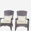 Chaise de patio avec coussins (coussin beige)