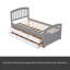Lit plateforme simple en bois massif avec 6 tiroirs