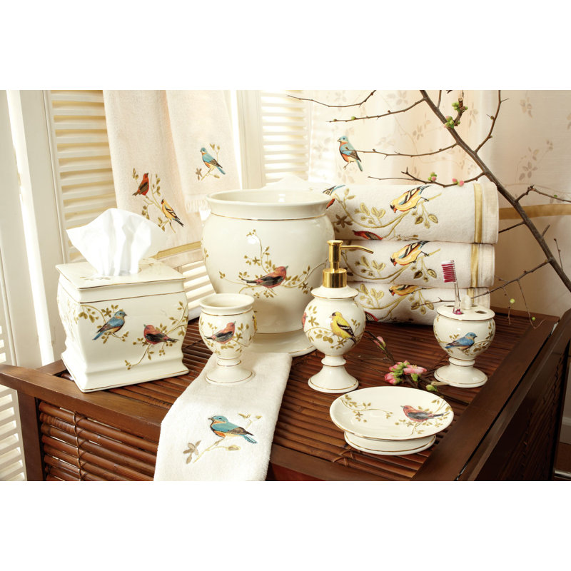 Gilded Birds Bath Toothbrush Holder