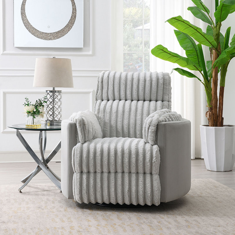 Fauteuil inclinable et pivotant Olita Corduroy
