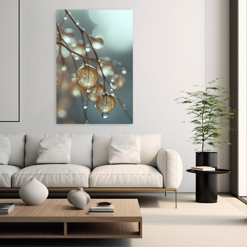 Treechild - Dewy Elegance, art mural contemporain abstrait, H 60 po x l 40 po