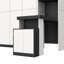 Lit escamotable blanc double avec bureau intégré, étagères et armoires de rangement, meuble de chambre multifonctionnel gain de place-2007917303