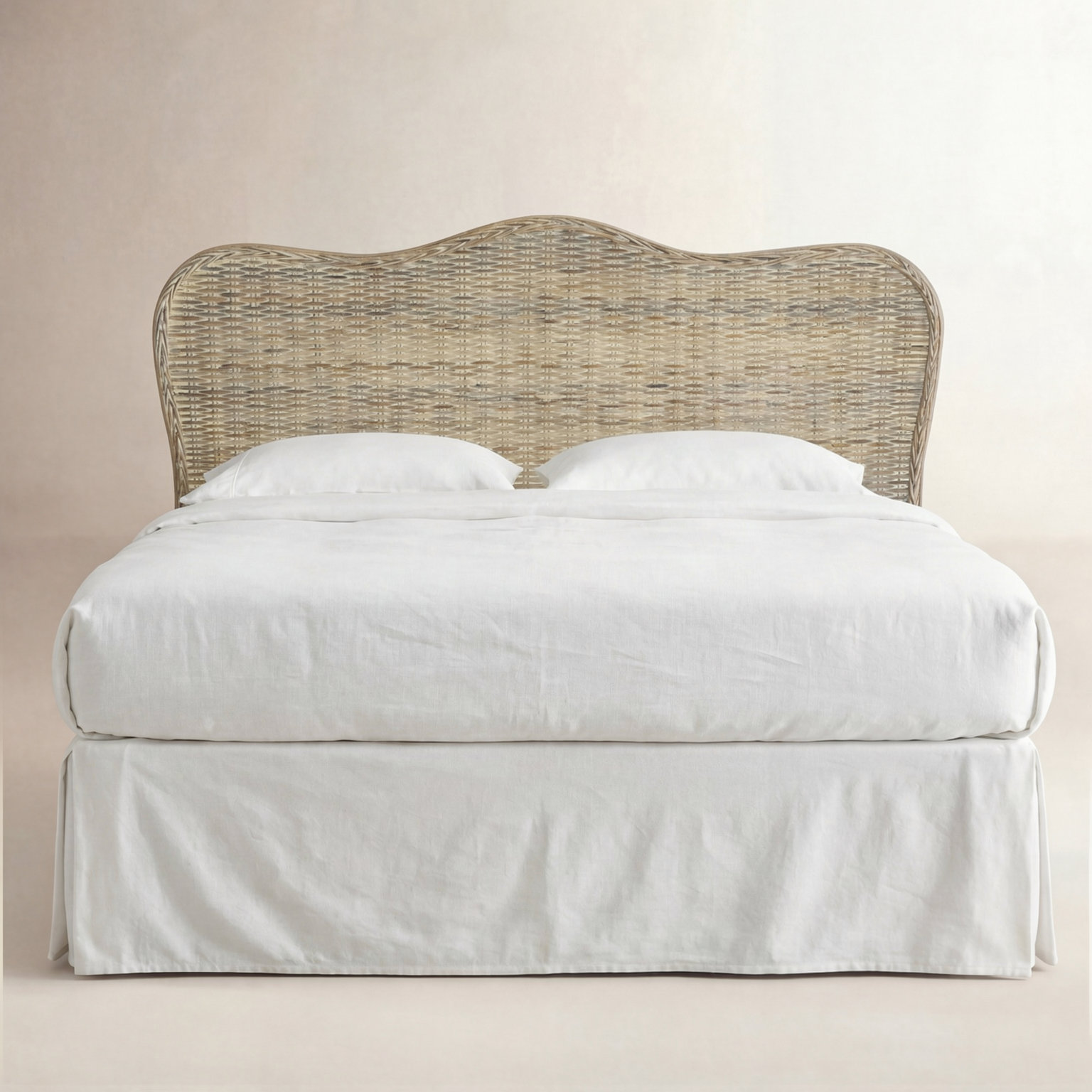 Litchford Mahogany Pine Headboard, King, White Washed
