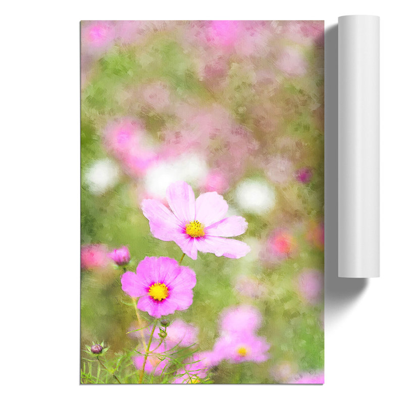 Spring Purple Flowers Painting - Frameless Print, 42cm H x 30cm W x 0.1cm D