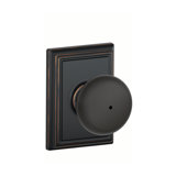 Plymouth Bed and Bath Lock Knob with Addison Trim