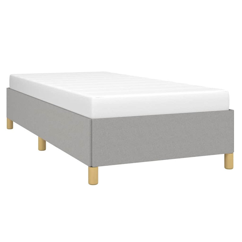 Structure de lit simple en contreplaqué de polyester et en bois d'ingénierie pour lit simple TG, Gris clair