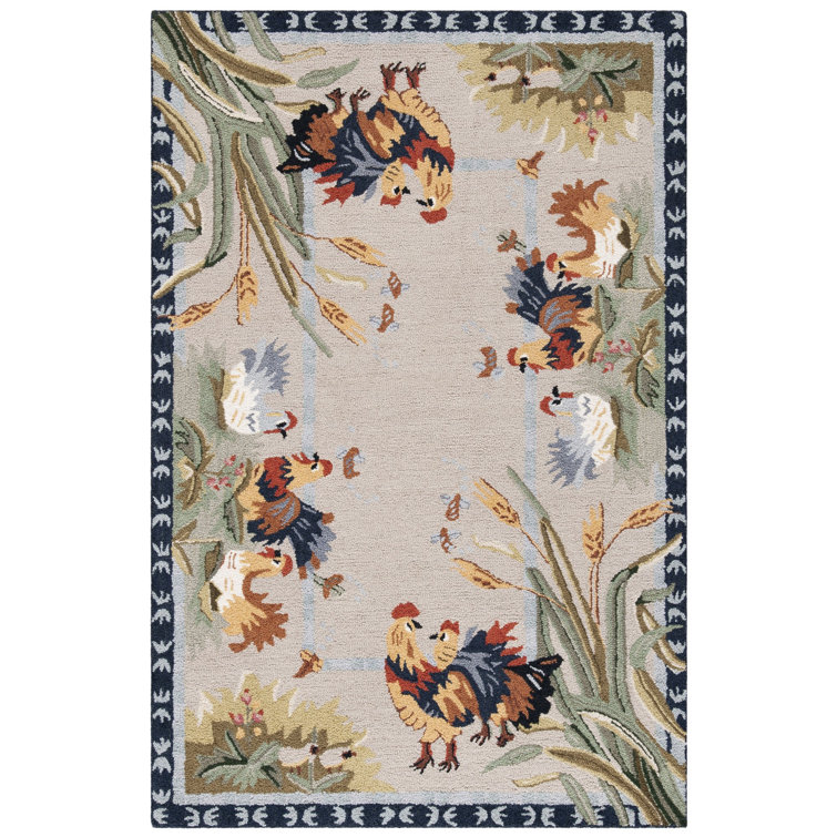 Kinchen Hand Hooked Wool Oriental Rug