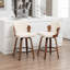 Tabourets de bar pivotants en bois et en similicuir Xaviera (ensemble de 2)-2126964618-2126964617-2128588733