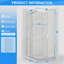 Corner Chrome Sliding Shower Enclosure With Two Handles