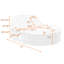 Chaise longue d'extérieur réglable en rotin PE avec plateaux à tasses et coussins confortables-826998414