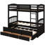 Lit simple superposé au dessus d'un lit gigogne et tiroirs - Porte-revues compact-8771260