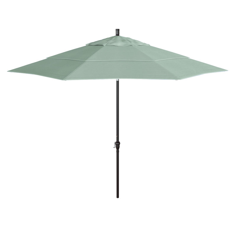 Parasol de marché 132 po Ancy, Tissage uni Sunbrella® palette brume