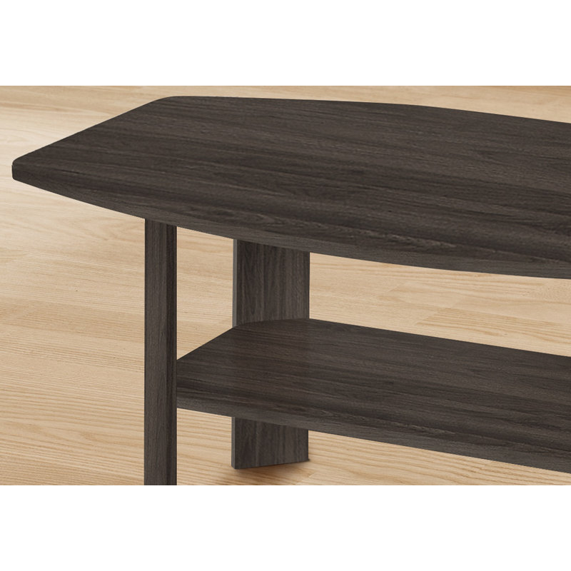 Ensemble de tables rondes 3 pièces Safe - Tables basses d'appoint en bois + tables de bout, grand espace et tablettes de rangement inférieures