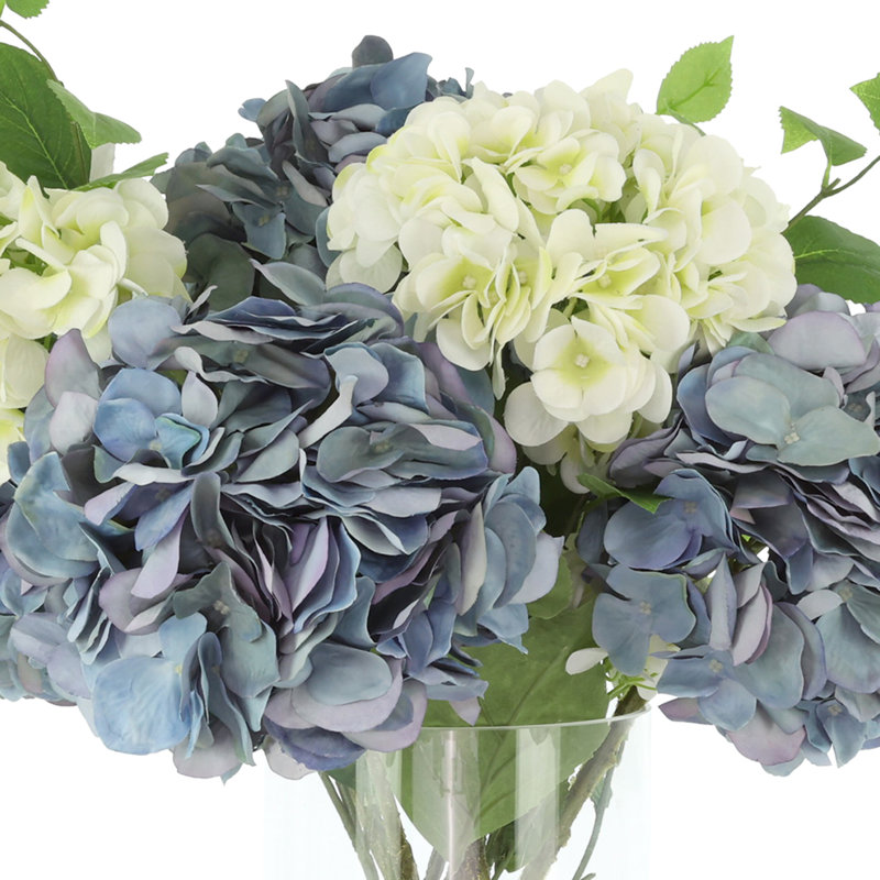 White And Blue Hydrangea Bouquet