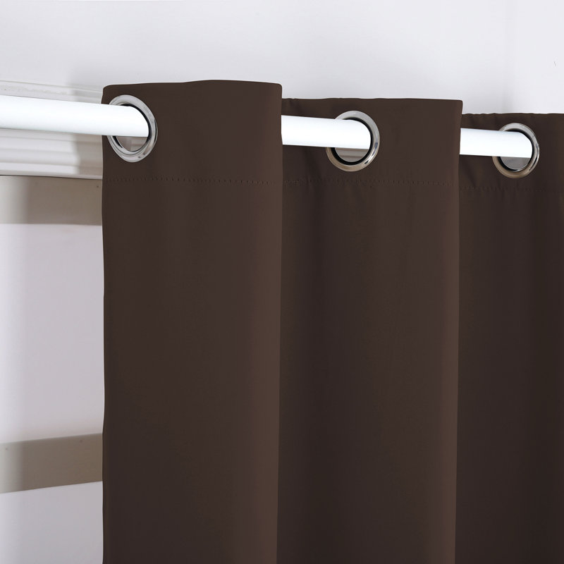 Colfield Polyester Blen Blackout Curtain Single Panel, Brown, 52" W x 80" L