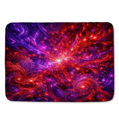 Tapis rouge pour salle de bain