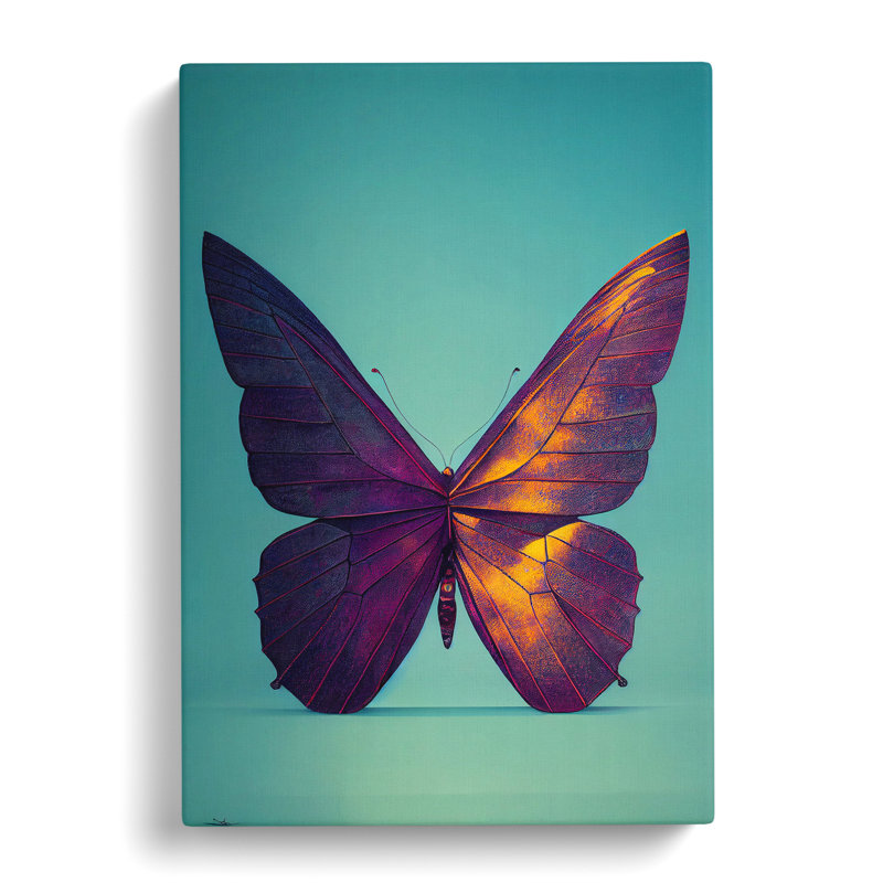 Mysterious Butterfly - Wrapped Canvas Print, 50cm H x 35cm W x 3cm D