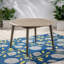 Table ronde d'extérieur en bois d'acacia de 47,25 po avec plateau à lattes, résistant aux intempéries, hauteur de 30 po, pour le jardin