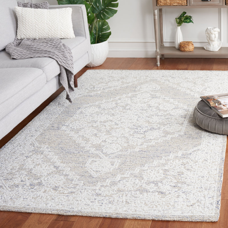 Tapis oriental en laine / coton / polyester touffeté à la main Mehtab, Rectangle de 5 pi x 8 pi