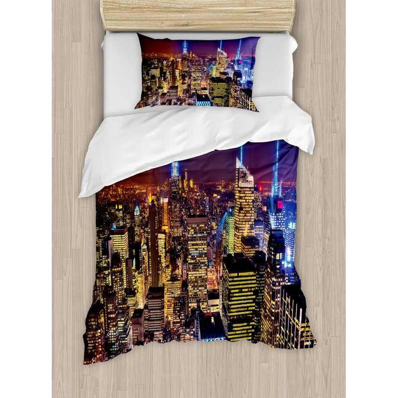 New York Modern & Contemporary Polyester Duvet Cover, Twin