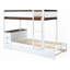 Lit superposé simple avec lit gigogne simple, rangement et amp; Bureau - L 94,9 po x l 42,4 po x H 65,4 po, aucun sommier requis, robuste et durable-1319087946