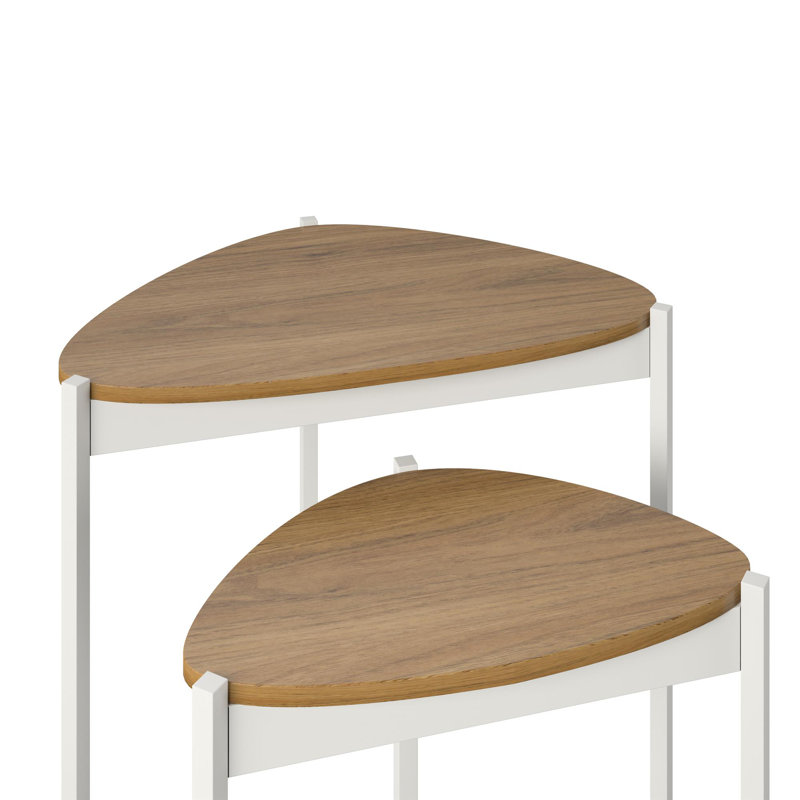 Monestime 2 Piece Nest of Tables, White