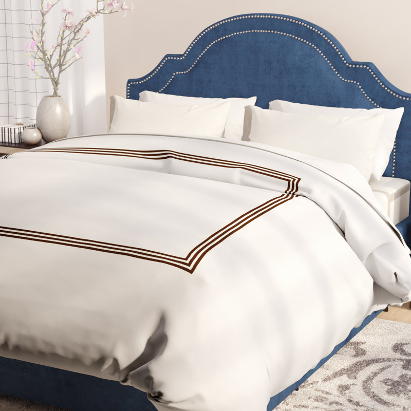 Janay Sateen Duvet Cover, Queen Duvet Cover, White / White