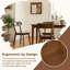 Ensemble de 1 chaise de salle à manger en bois massif avec dossier incurvé et patins réglables; Convient aux salles à manger, aux cuisines, aux salons et aux bureaux à domicile-129916362-129916360