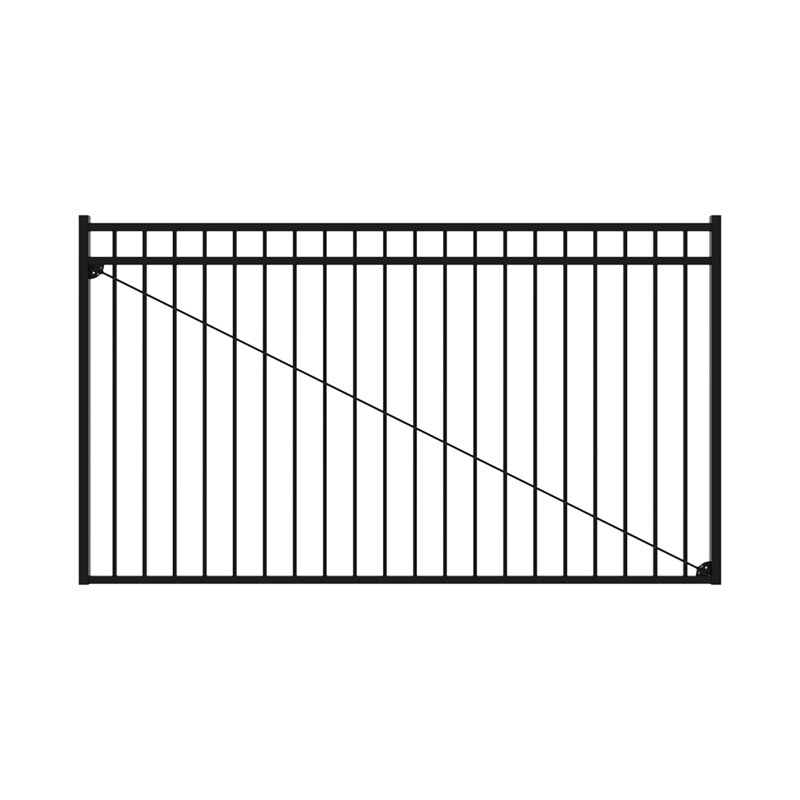 Fortress Building Products Versai 2-in. Gloss Black Steel Fence Drop Rod for Drive Gate