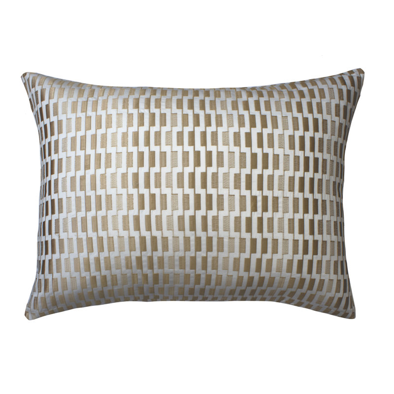 Ingot Lumbar Throw Pillow, 20"H x 26"W, Gold