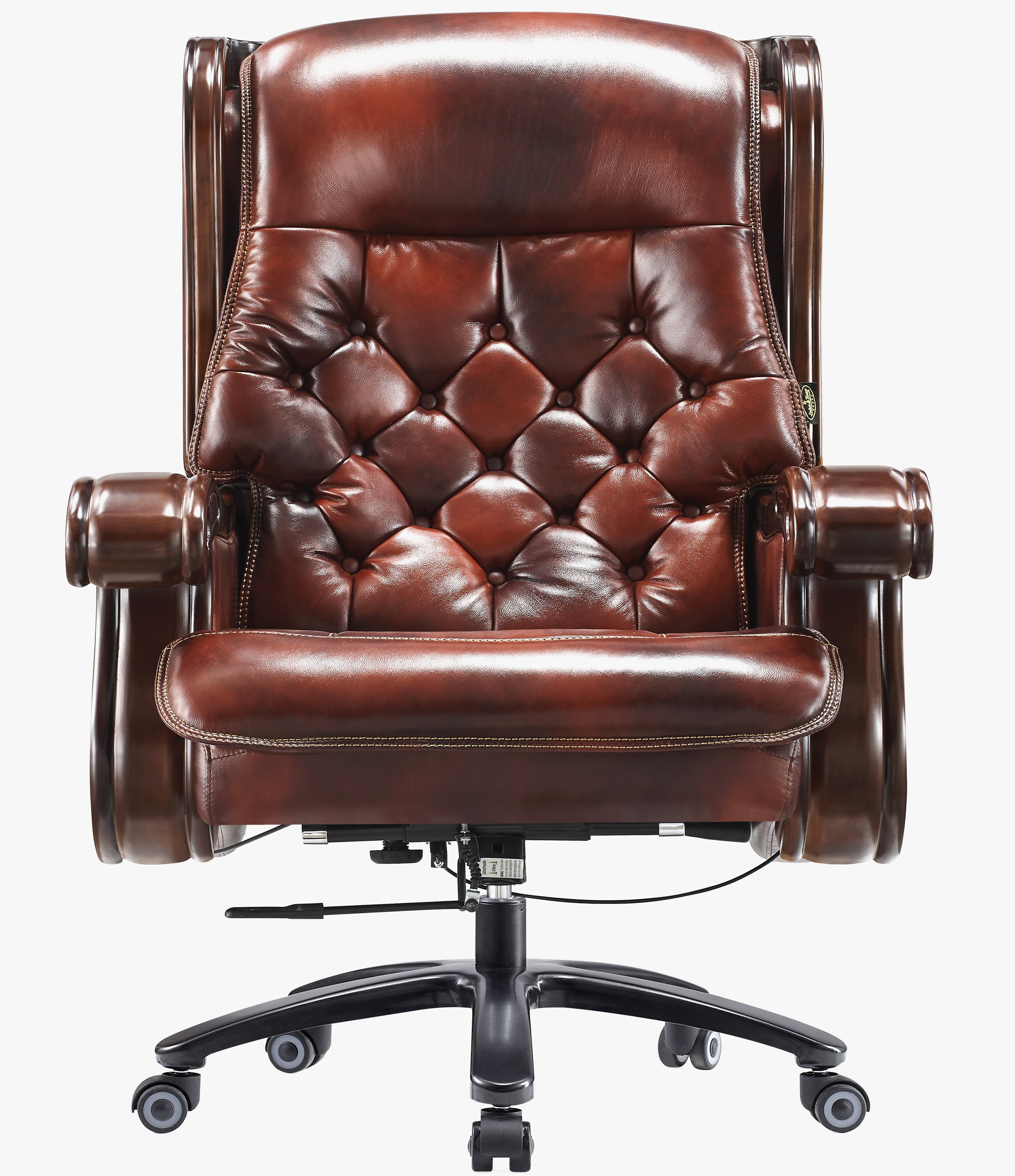 Penn Executive Chairs Genuine Leather Executive Chair with Headrest