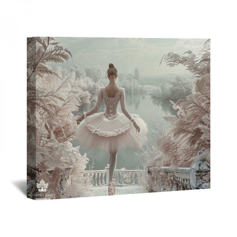 «Ballet Dancer» sur toile, H 11 po x l 14 po x P 3 po