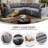 Pull-Out Sofa Bed Sectional,Chenille Modular Sleeper Sectional L Shaped Couch Sofa Bed-595027551