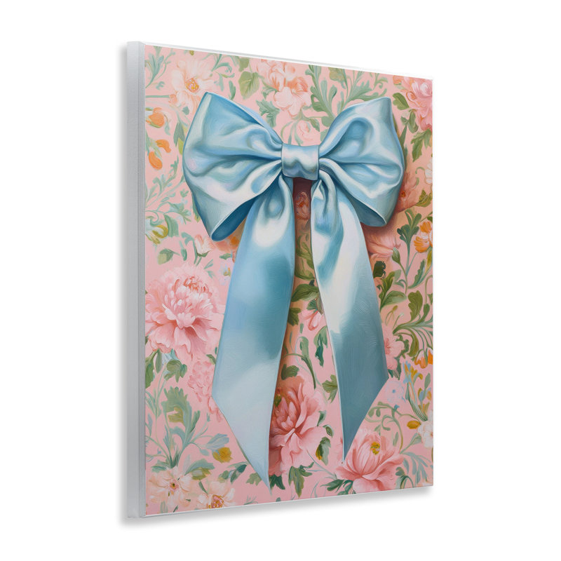 Plaque murale romantique romantique en satin bleu, design par Petal Prints Design