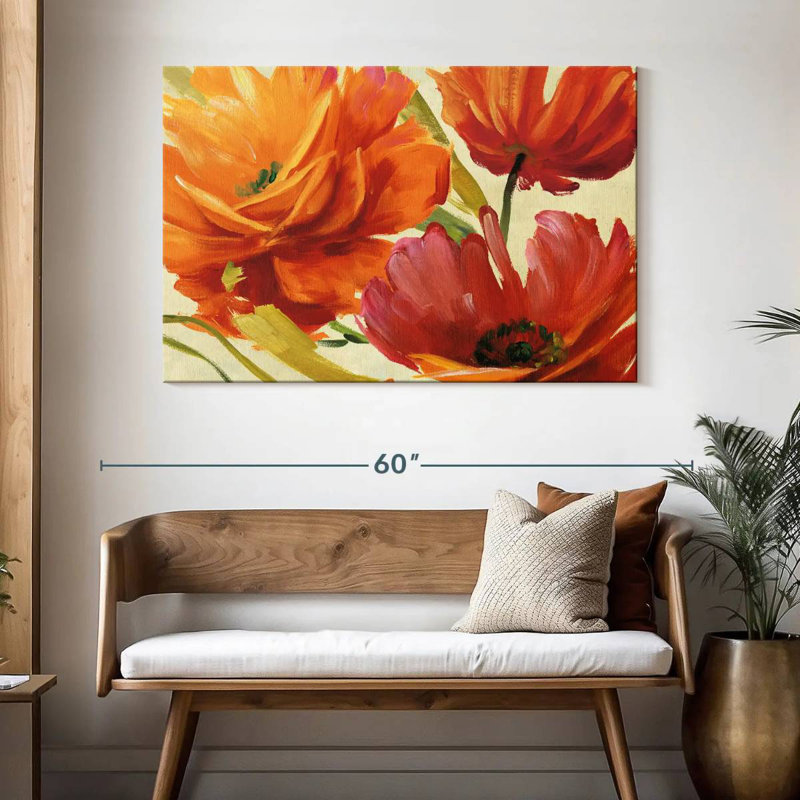 Fleurs flamboyantes Harnek, H 32 po x l 48 po