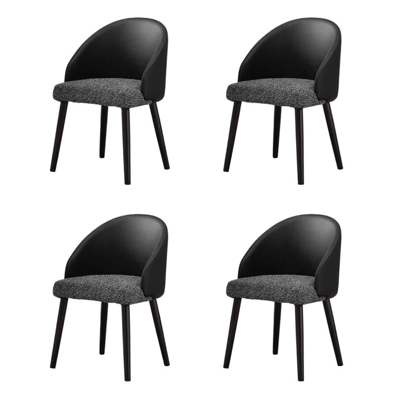 Chaises de salle à manger noires modernes