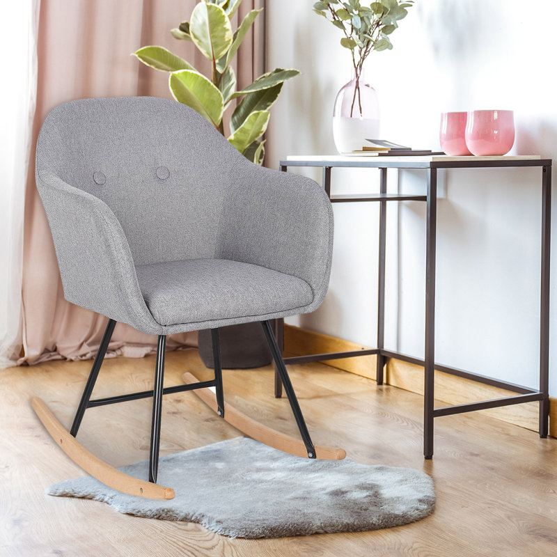 Cantrell Rocking Chair, Light Grey