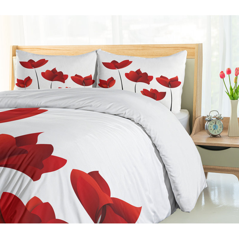 Floral Traditional Polyester Floral Duvet Cover, King