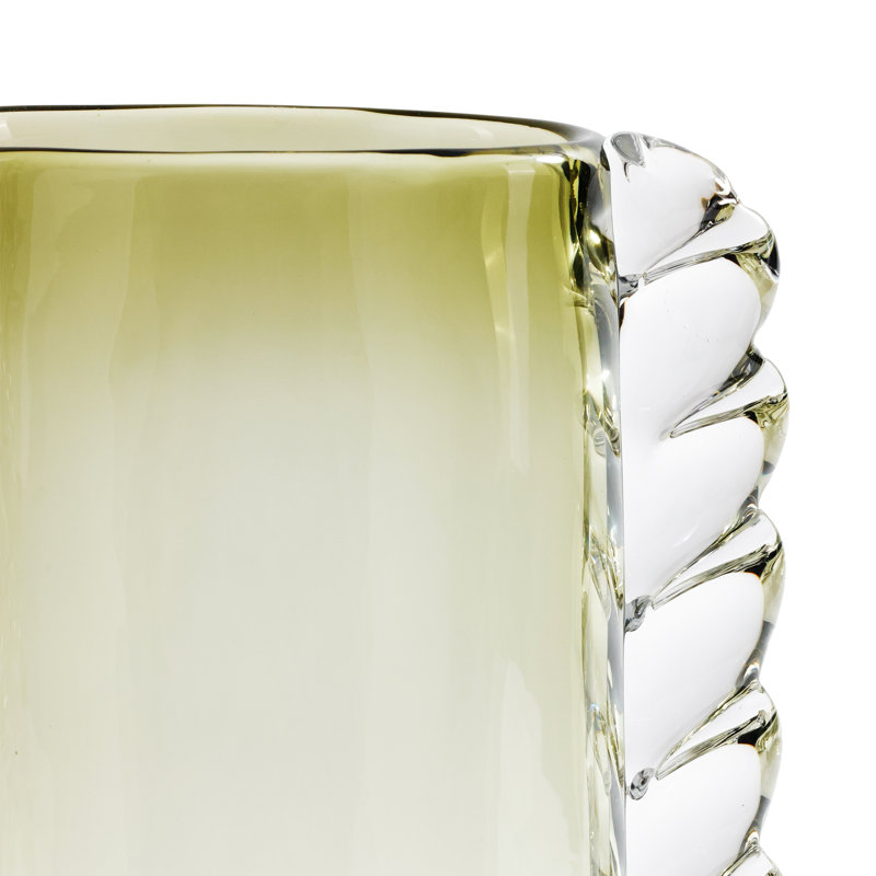 Vase en verre tressé rétro, Vert
