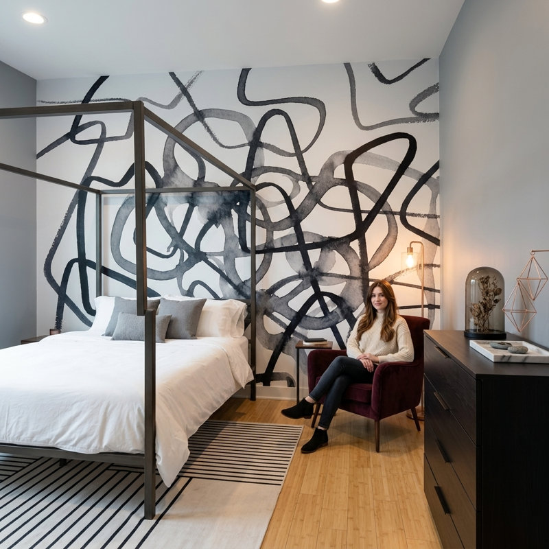 Papier peint fond blanc fond blanc murale, 120 po x 96 po, Non tissé