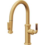Pull-Down Kitchen Faucet With Squeeze Sprayer - Low Arc Spout