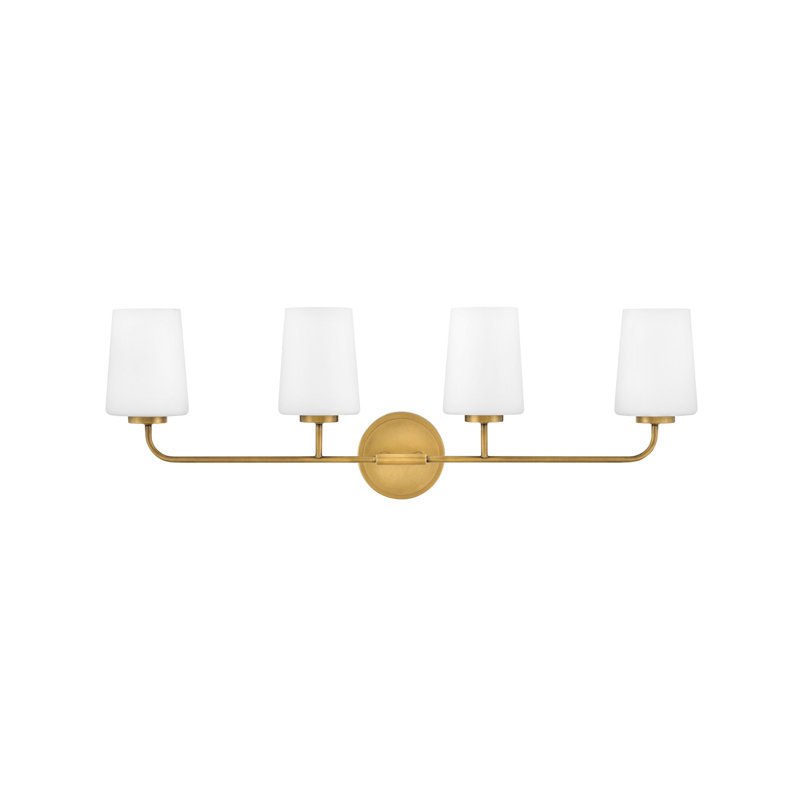 Fitz 4 - Light Dimmable Vanity Light, Lacquered Brass
