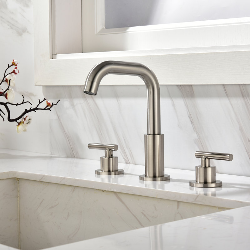 Widespread 2-handle Bathroom Faucet, Silver
