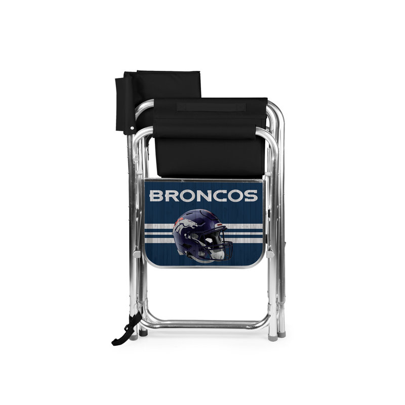 Folding Director Chair, Denver Broncos, Black