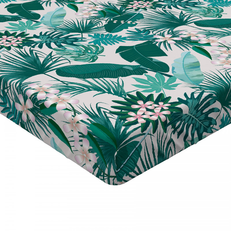 Microfiber Floral Fitted Sheet, Twin XL Fitted Sheet