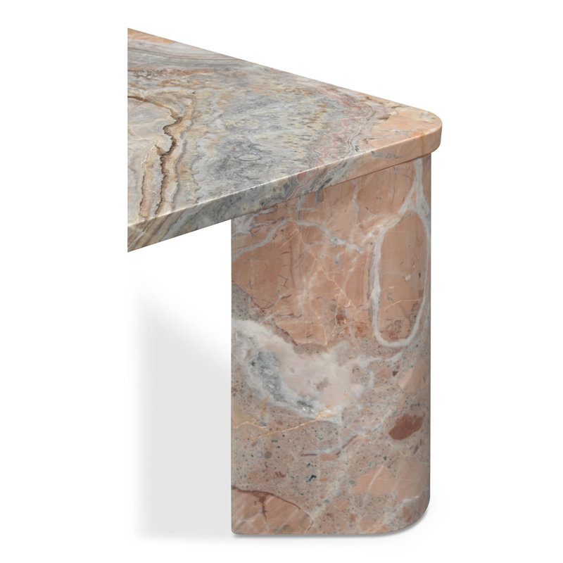 Adile Marble Coffee Table, Orange