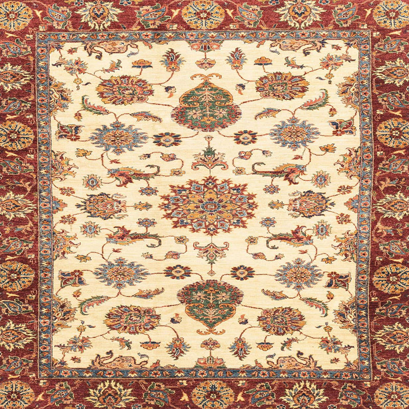 Tapis abstrait moderne 3105, Carré 8 pi